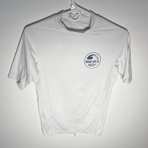 White Men's Swim Shirt and Rash Guard